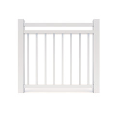 White metal design railing