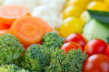 Selection of colorful healthy vegetables