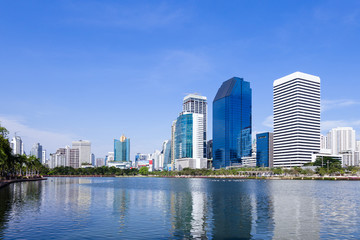Fototapeta na wymiar Modern business area in Bangkok, Thailand