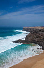 Eroded steep west coast of Fuerteventura