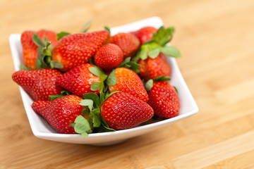 Strawberries in a small bowl