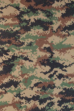 Royal Thai Marine  Digital Woodland Camouflage Fabric Texture Ba