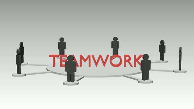 Teamarbeit Animation, schleifbar