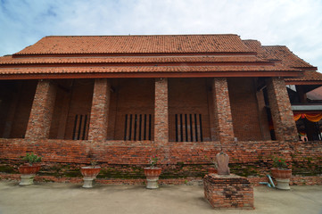 Fototapeta premium old Temple Wat Yai Chai Mongkhon of Ayuthaya Province Thailand