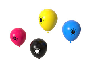 Couleurs primaires ballons croix de coupe