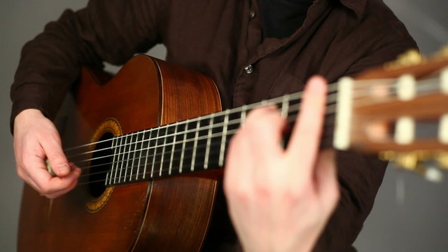 playing  guitar