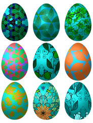 Set of Easter eggs