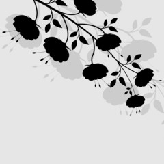 vector illustration of flower design against abstract background