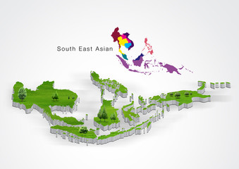 Map of South-East Asia - 49992635