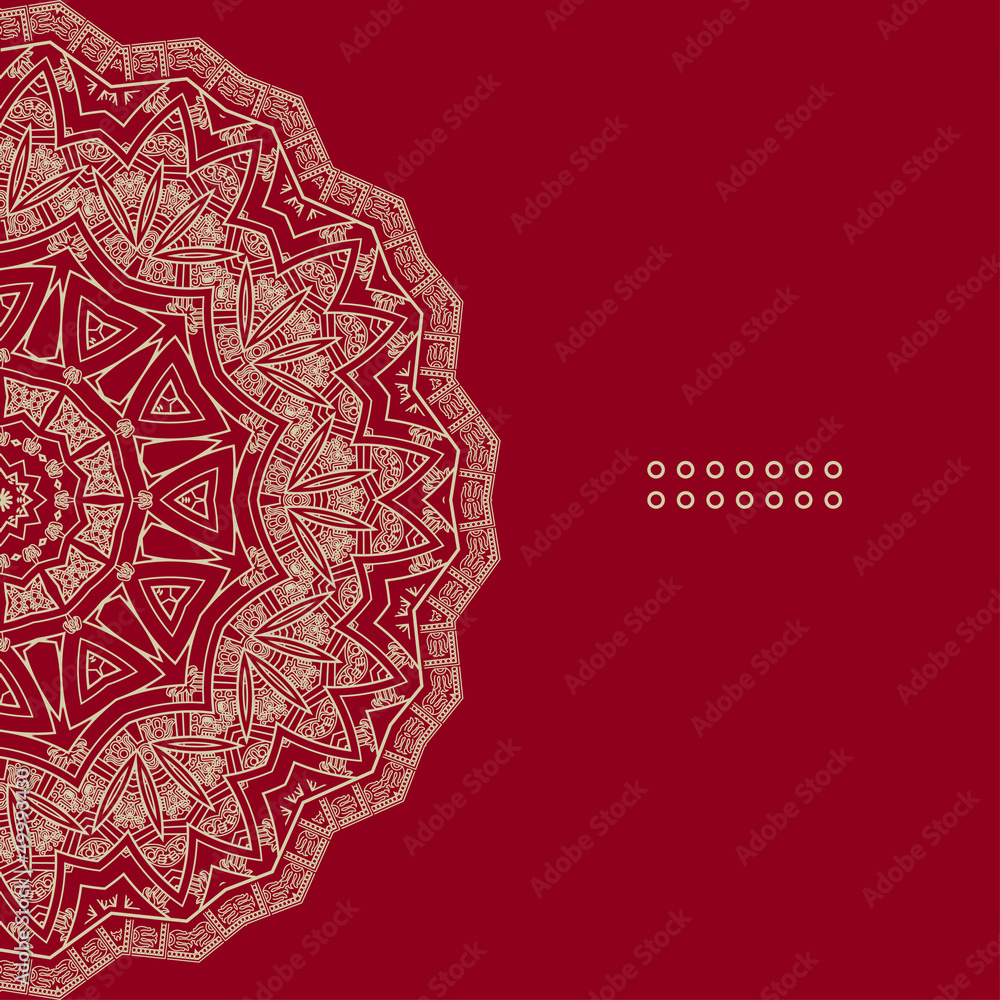 Poster vector round decorative design element