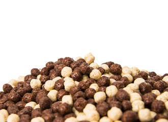 chocolate cereals isolated