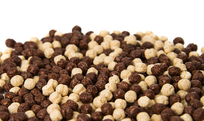 chocolate cereals isolated