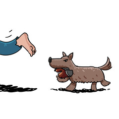 Angry little dog. vector illustration