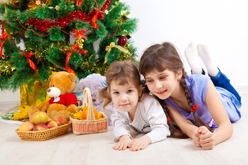 girls at a New Year tree © cs333