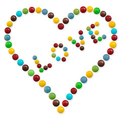 Love heart candy