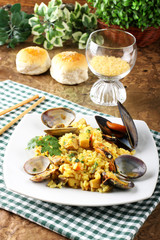 Risotto with seafood