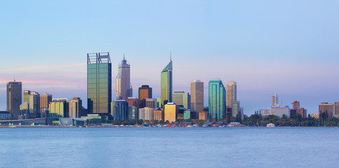 Perth panorama at dusk