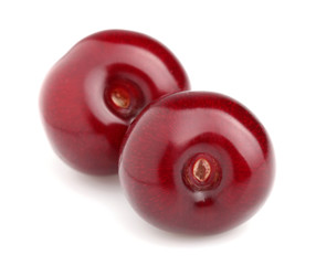 Two berry cherry in closeup