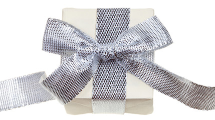 gift box with silver bow