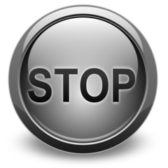 STOP, glossy vector button