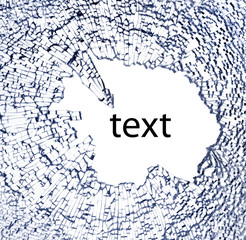 Broken window, cracked  glass, background