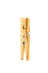 clothespin on the white background
