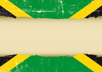 Jamaican scratched flag