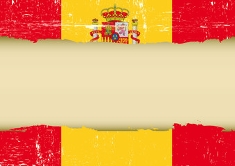 Fototapeta premium Spain scratched flag