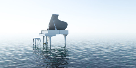Piano, Musik, Sound, Wasser, Meer, Klang © ﻿ a-arts I images