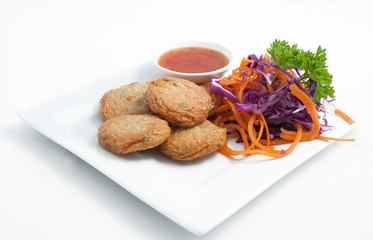 Thai appetizer, Spicy fried fish cake (Tod Mun Pla)