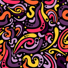 Seamless pattern with colorful swirls