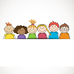 Vector Illustration of Small Kids - 50002491