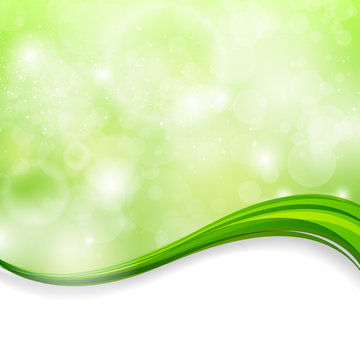 Vector Illustration Of An Abstract Green Nature Background