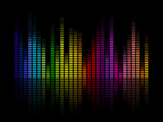 Vector Illustration of a Colorful Music Equalizer