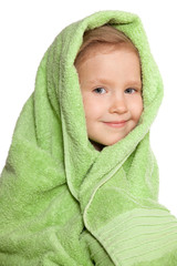 Girl in bath towel