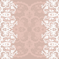Vertical seamless background with a floral ornament