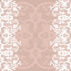 Vertical seamless background with a floral ornament