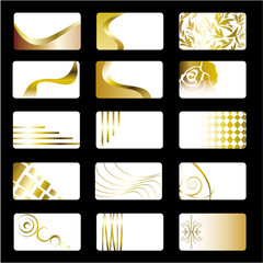 Golden Business Cards Set