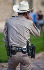 Raamstickers Polizist in Texas USA © Siegfried Schnepf