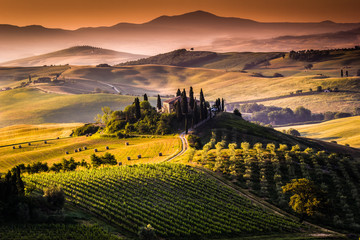 Krajobraz, Toskania - Włochy - obrazy, fototapety, plakaty