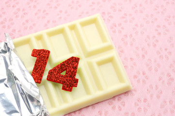 バレンタイン　14　数字