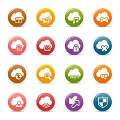 Colored Dots - Cloud computing Icons