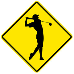 Sinal de perigo - golfe