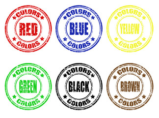 Set of color stamps