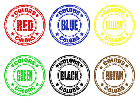 Set of color stamps