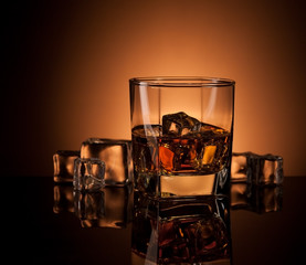 whiskey in glass