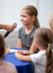 Child being interviewed