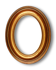 Golden oval frame