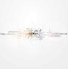 abstract futuristic fade computer technology business background