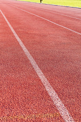 straight lanes of running track